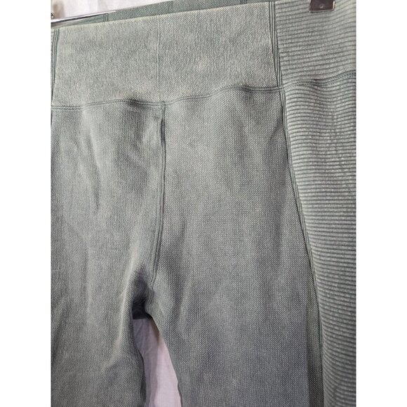 Women's Green Ribbed Pants - Picture 2 of 6